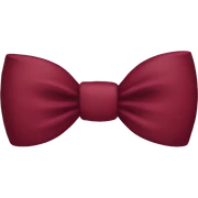 Burgundy bow sticker