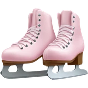 a pair of light pink ice skates sticker