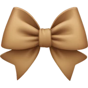 Light brown bow sticker