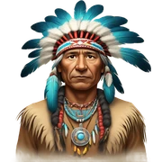 Native American chief sticker