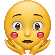 Hugging emoji with silent emoji sticker