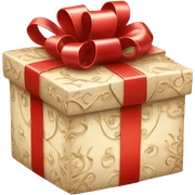Extravagant Red and beige valentines gift box  sticker