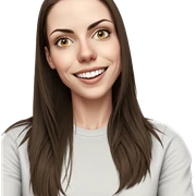 smiling girl with long hair sticker