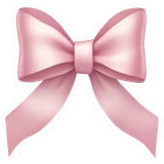 light pink ribbon bow sticker