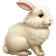 fluffy bunny sticker
