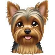 emoji de un mini yorkie sticker