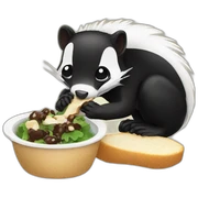 eating skunk sticker