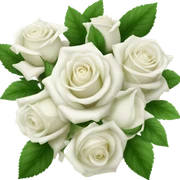 White rose bouquet sticker