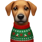 dog with a xmas sweater  sticker