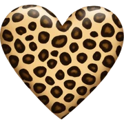 Leopard print heart sticker