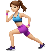 Girl with brown hair working out sticker