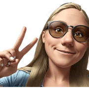 smiling girl in sunglasses sticker