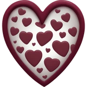 maroon heart  sticker