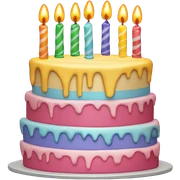 Birthday cake sticker
