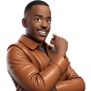 smiling male in jacket sticker