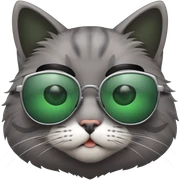 Cat with sunglasses sticker
