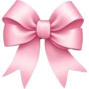 light pink ribbon bow sticker