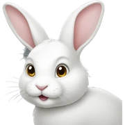 White rabbit sticker