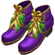 Mardi Gras shoes sticker