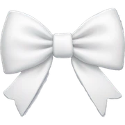 white bow  sticker