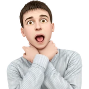boy with tongue out sticker