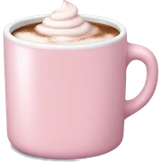 Light Pink mug of hot chocolate  sticker