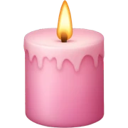 light pink candle sticker