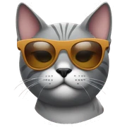 Cat with sunglasses sticker