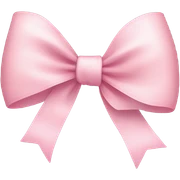 light pink ribbon bow sticker