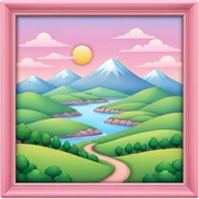pink framed picture sticker