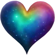 Rainbow galaxy heart  sticker