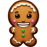 gingerbread with piece sticker