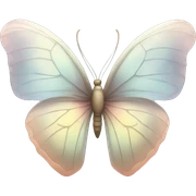 An ethereal butterfly with delicate, semi-transparent wings sticker