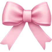 light pink ribbon bow sticker