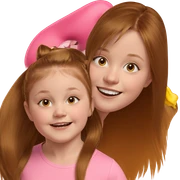 smiling girls with long hair sticker