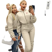 blonde girls selfie time sticker