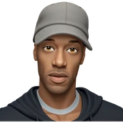 handsome male portrait in hat sticker