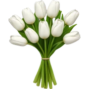 white tulip bouquet  sticker
