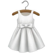 White dress for children on clothes hanger sticker