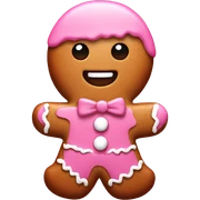 Pink gingerbread man sticker