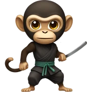 Ninja monkey sticker