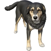 realistic dog in nature sticker