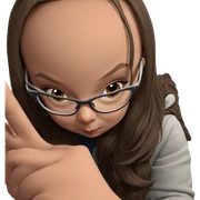 girl with brown hair glasses sticker