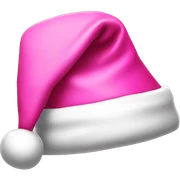 Pink Santa hat sticker