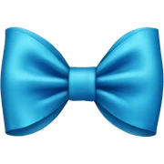 Blue bow sticker