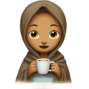 girl inside a blanket sipping coffee eyes closed sticker