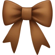 Brown bow sticker