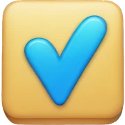 Blue checkmark sticker