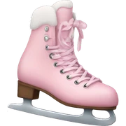 pastel pink ice skates sticker