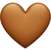 Brown heart sticker